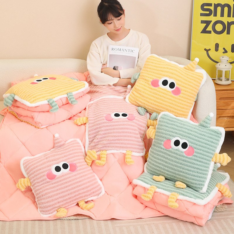 多巴胺IN抱枕被两用折叠午睡毯子办公室盖毯二合一汽车靠枕车载