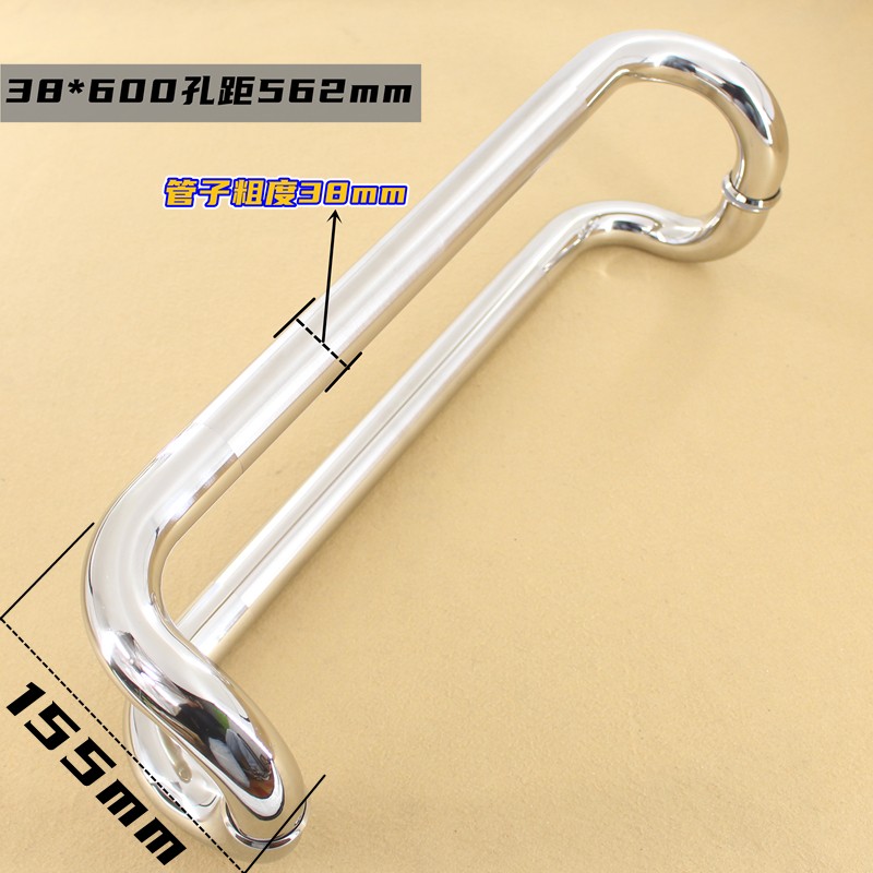 厚不锈钢玻璃门拉手C型大门把手四弯木门有框门金属门弯大拉手