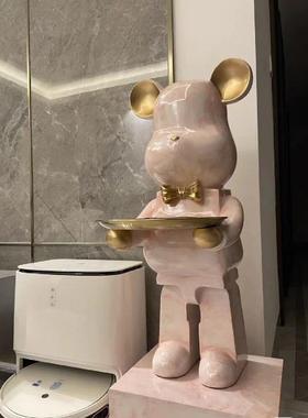 暴力熊摆件客厅电视柜沙发旁装饰品轻奢存钱罐托盘收纳网红送礼