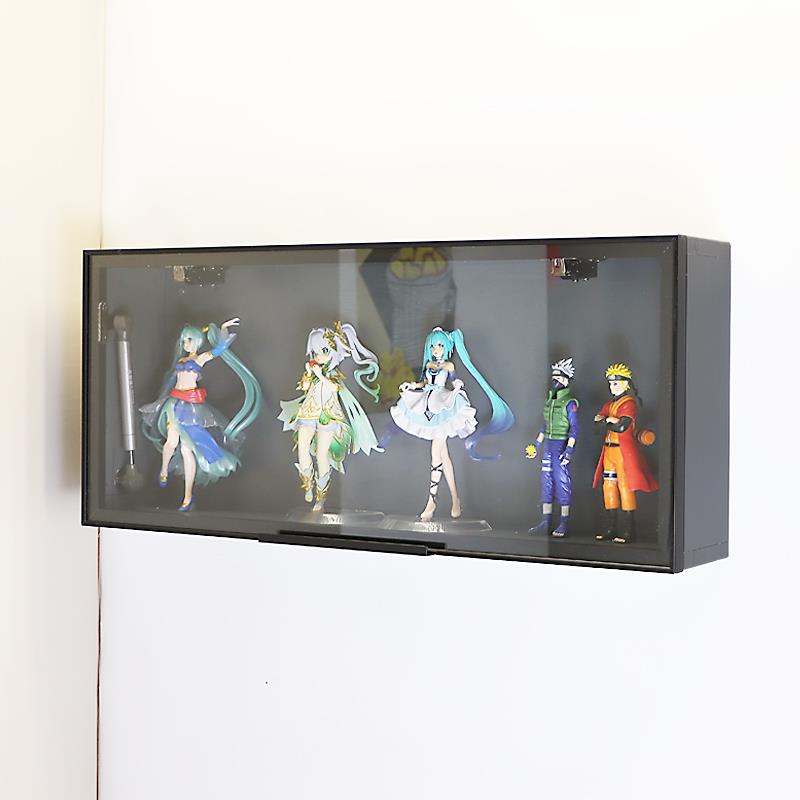 铝合金浴室吊柜上下翻开横柜客厅卧室置物架墙上手办展示柜壁挂式