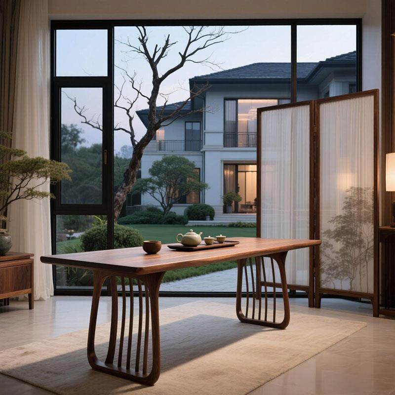 宋氏美学黑胡桃木茶桌茶台新中式别墅客厅民宿办公会所茶室泡茶台