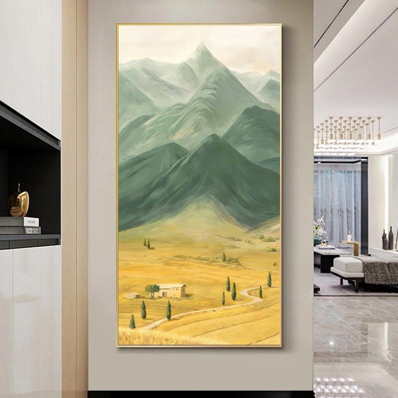 巨人山挂画有山无水靠山图走廊尽头过道西墙青山聚宝盆玄关装饰画,家居饰品,现代装饰画,淘宝优惠券,粉丝福利购,淘宝优惠卷