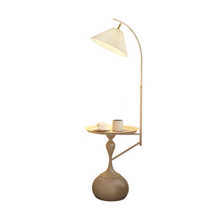 茶几落地灯客厅沙发边艺术卧室床头法式 侘寂奶油风高级感置物台灯