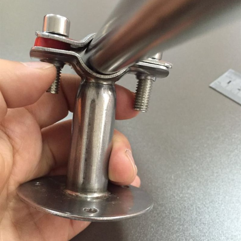 可调节伸缩高度加长顶装窗帘支架不锈钢燃气管卡支撑托架固定夹箍