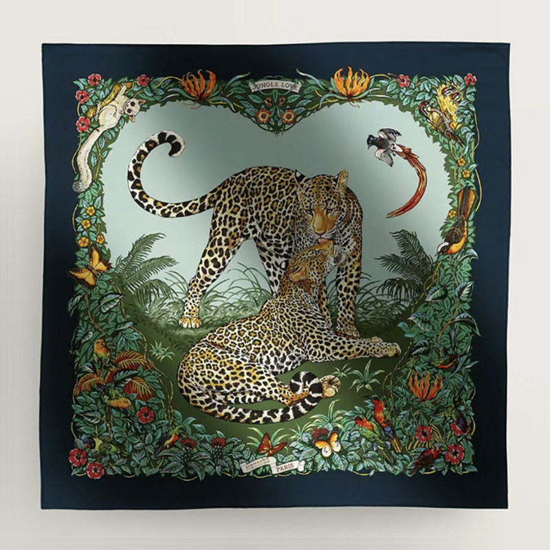 丛林之爱90方巾真丝围巾