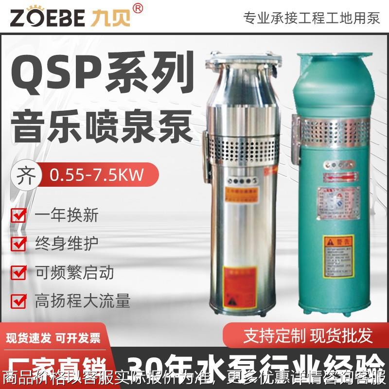 国标不锈钢QSP喷泉泵高扬程景观喷泉水泵工程音乐不锈钢潜水泵