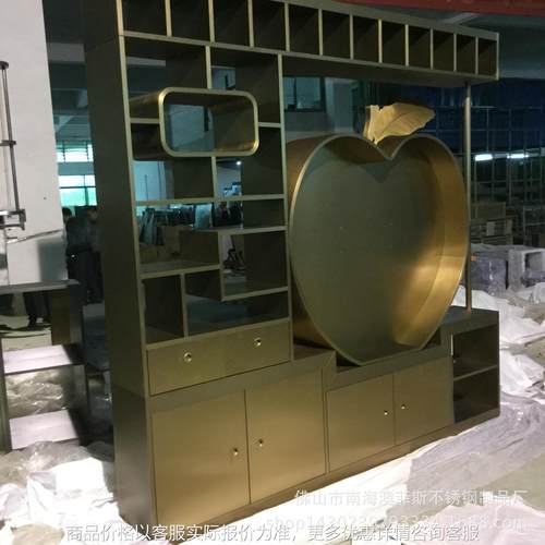 不锈钢柜子厂家 时尚创意别墅家装客厅电视背景墙电视柜