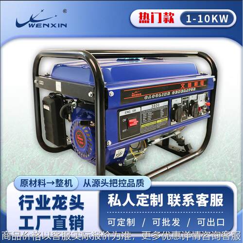 定制1-10kw出口generator小型220v伏110v汽油发电机户外便携3000w
