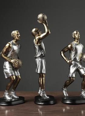 简约创意篮球运动雕塑人物摆件现代家居客厅酒柜电视柜装饰品摆设