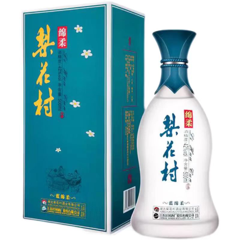 梨花村蓝绵柔42°固态法纯粮白酒