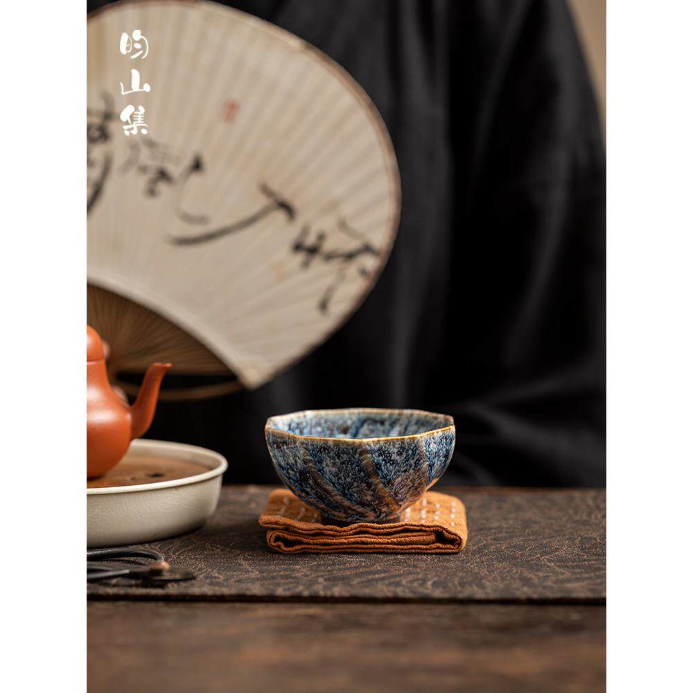 峰大师茶杯男YUE士徐手工大气功茶套装个夫人精致陶瓷杯星空茶杯