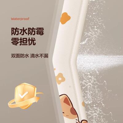 专可爱熊浴室化妆所室窗帘免户打C-032孔安装厕小窗防水防走光用