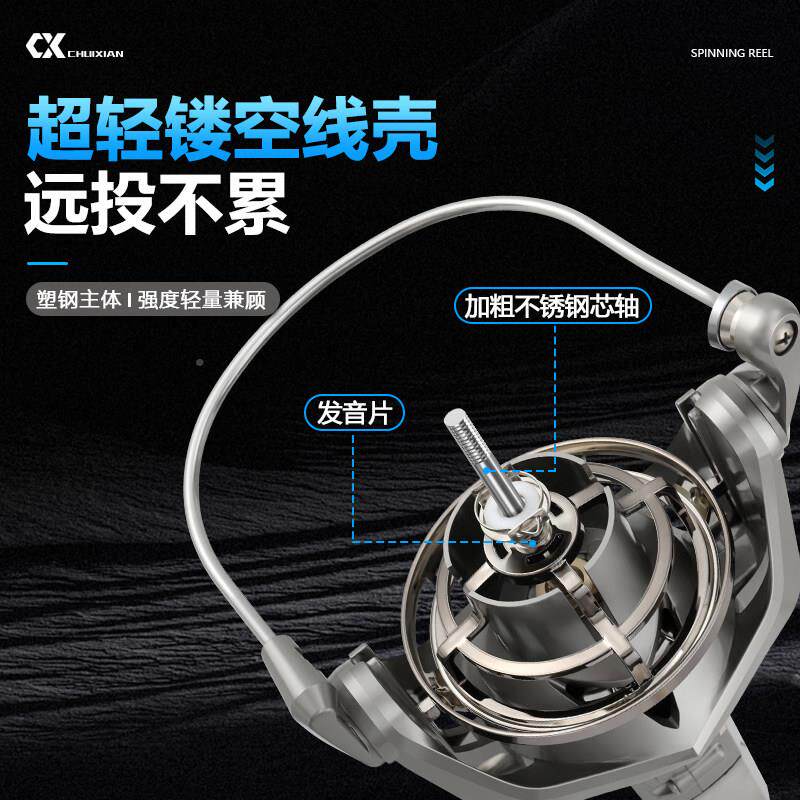 锚鱼轮投线器无间隙海轮海钓轮全金属线远远投轮杯100竿00卷型鱼
