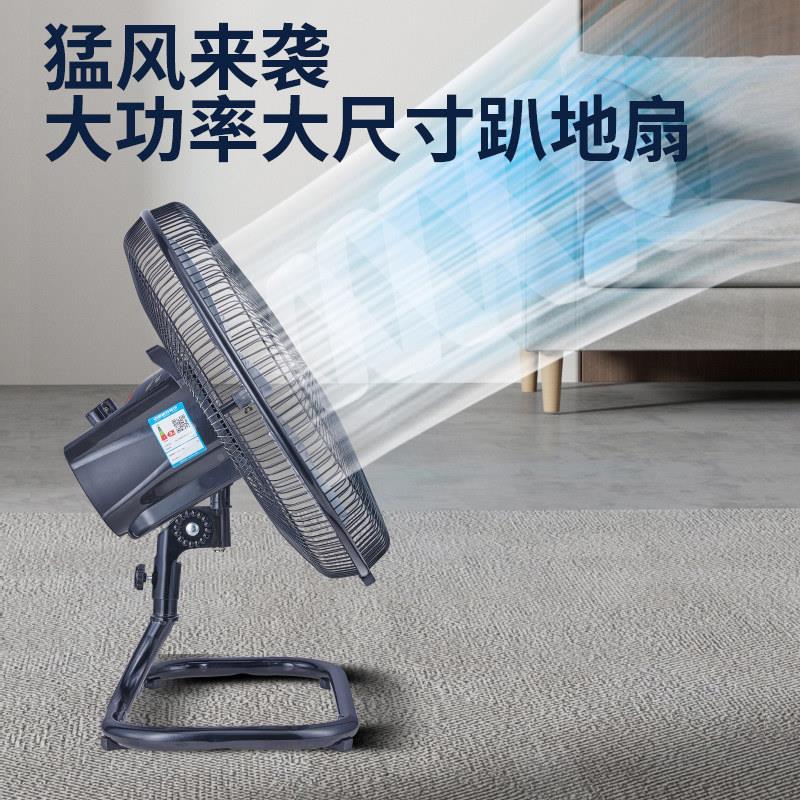 力头趴12寸地扇工业地风扇大摇功率落扇家用立式风扇趴强地电风扇