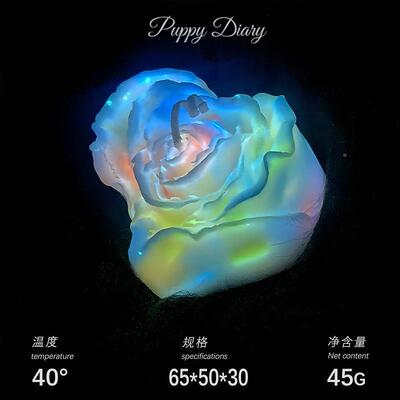 Pupy*4低温p蜡烛0度夜光蜡烛牡丹花玫礼瑰香薰夜光情调香氛情侣物