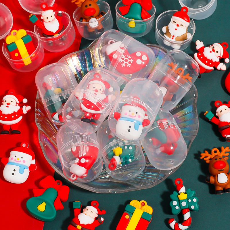 圣诞卡通小胶囊扭蛋迷你儿童玩具
