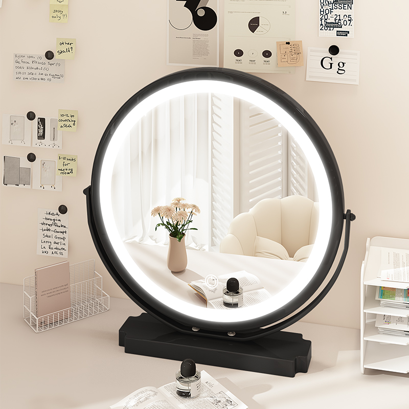 LED化妆镜台式桌面带灯梳妆镜轻奢高级智能镜主卧补光梳妆台镜子