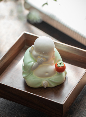 久造陶瓷弥勒佛汽车摆件客厅家居大肚佛桌面装饰品车载笑佛工艺品