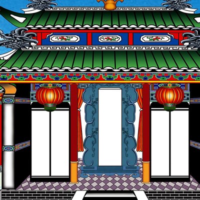不褪色供奉祖先堂老祖宗家谱挂画卷轴式家堂轴子族谱宗谱祠堂神位