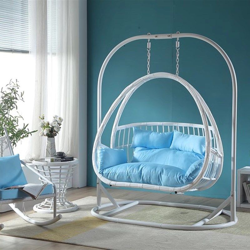 鸟巢吊椅吊篮藤椅摇篮椅阳台椅子室内秋千家用摇椅吊兰椅子三件套