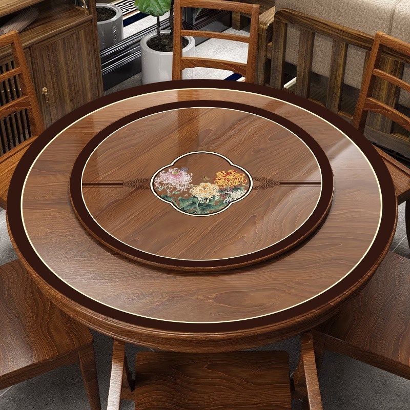 新中式透明圆形餐桌垫PVC软玻璃桌布免洗防油防水茶几垫桌面垫子,居家布艺,桌布,淘宝优惠券,粉丝福利购,淘宝优惠卷