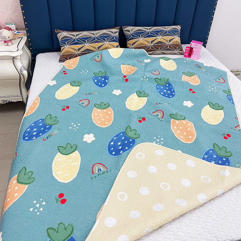 韩式纯棉床盖单件1.5米X2.米2022新款全棉双面夏季绗缝床单空调被