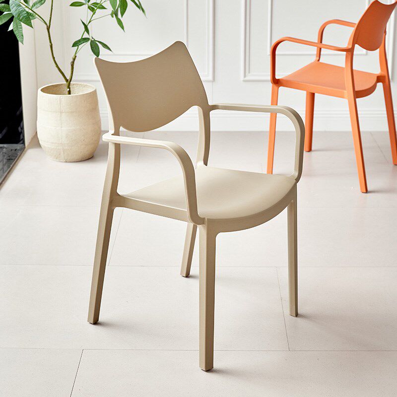 塑料餐椅简约家用椅子网红靠背凳子可叠放椅餐桌椅餐饮商用扶手椅