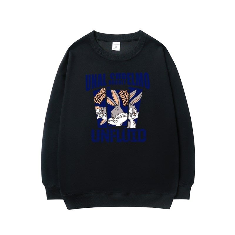 美式卫衣女小个子2024新款春秋加绒加厚宽松大码胖mm圆领无帽冬季