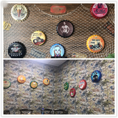 饰挂件咖啡厅铁皮画 饰品墙壁墙面创意装 复古啤酒盖装 饰酒吧墙上装