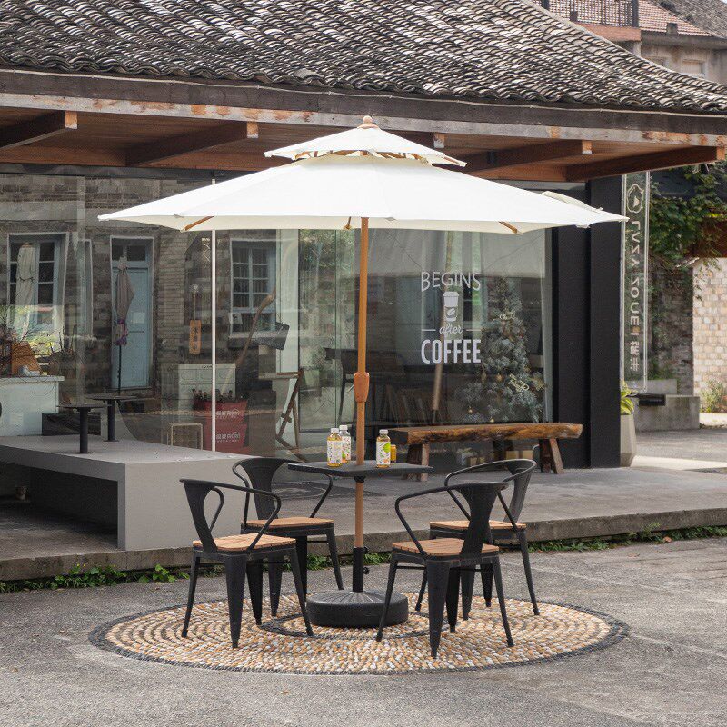 圆形户外伞民宿遮阳伞庭院伞室外防雨伞网红复古装饰太阳伞沙滩伞