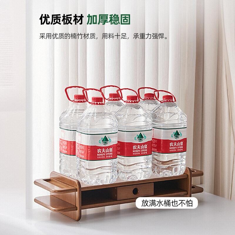 电脑增高架台式显示器底座桌面支架办公桌屏幕加高楠竹托架免安装