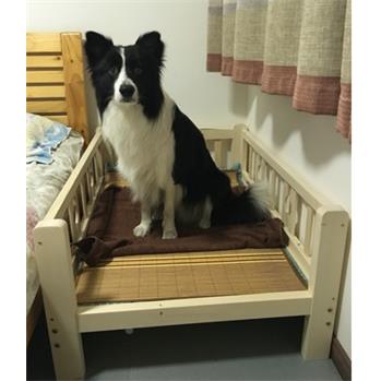 奇包狗邮实窝狗床木床宠物床犬窝金毛萨摩哈士泰迪001柯基送凉席