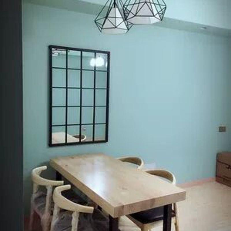 铁艺厅镜框假窗框方形客餐厅YZI装饰断镜背景壁挂隔防壁饰盗窗简