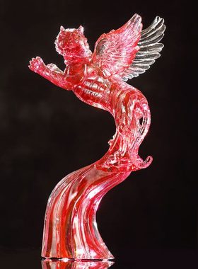 琉璃老虎摆件如虎添翼创意家居饰品商务会议乔迁升迁生日员工礼品