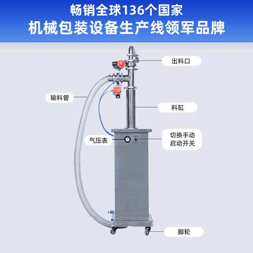 气动上料机液HY-SL100体颗料机化妆品粘上稠体自膏动吸料机食品粒