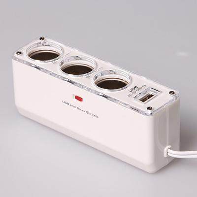 车充一拖二点烟器汽车车载充电器一分二插座一拖三带usb电源转换