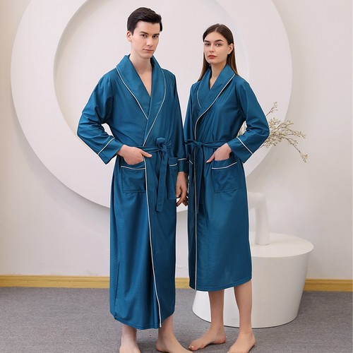 浴袍女加长款四季吸水长袍夏季薄款大码春秋季睡衣男士超长款睡袍