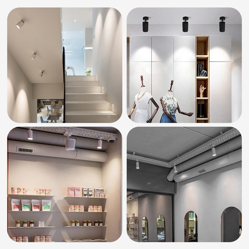 led吸顶式明装射灯服装店家用商用背景墙超亮cob聚光轨道灯天花灯,家装灯饰光源,明装射灯,淘宝优惠券,粉丝福利购,淘宝优惠卷