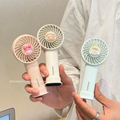 儿童手持小风扇迷你便携学生充电款 桌面随身小型手拿静音小电风扇