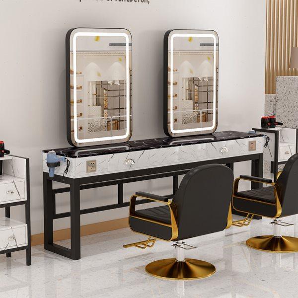 网红美发店镜台单面带灯理发店双面烫染台发廊剪发镜子影楼化妆桌,商业/办公家具,理发镜台,淘宝优惠券,粉丝福利购,淘宝优惠卷