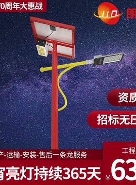 6米太阳能路灯LED光伏路灯30W40W60W厂家新农村道路灯户外7米8米