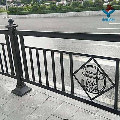 广州城市政道路护栏人行道隔离栏市政交通栏杆公路锌钢围栏