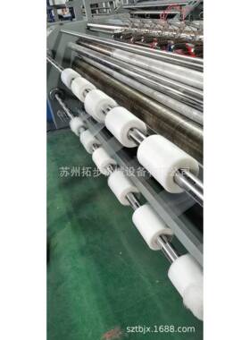 厂家供工台州业滤布电热边机TB-180应超声波分条切布料开边复卷机
