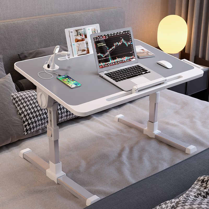 床上小桌子学习桌可折叠升降电脑桌书桌宿舍学生写字床用家用卧室