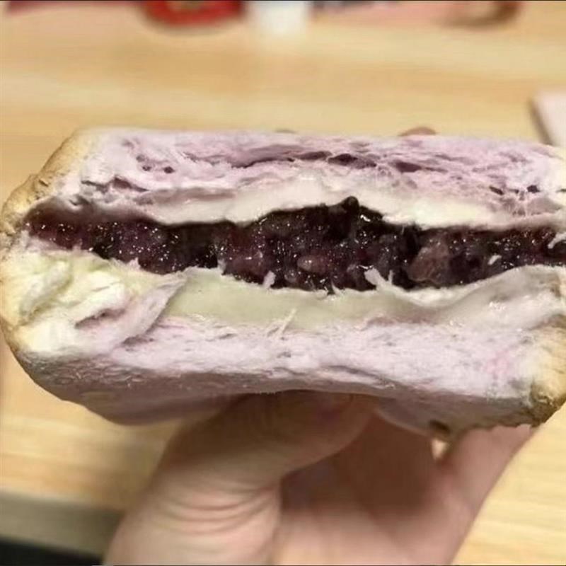 新货亿家客紫米面包代糖箱早餐吐司代餐夹I心面包小零食点心网红