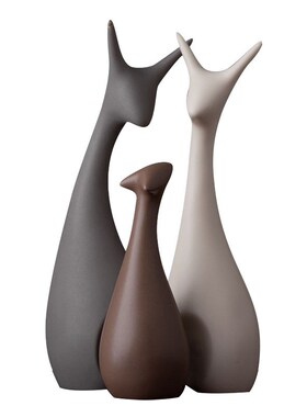 北欧陶瓷工艺品摆件酒柜电视柜家居装饰品摆件超市创意美陈软装