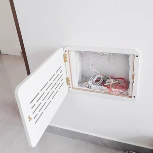 弱电箱装饰遮挡箱北欧百叶配电表画免打孔多媒体创意光纤网络线盒
