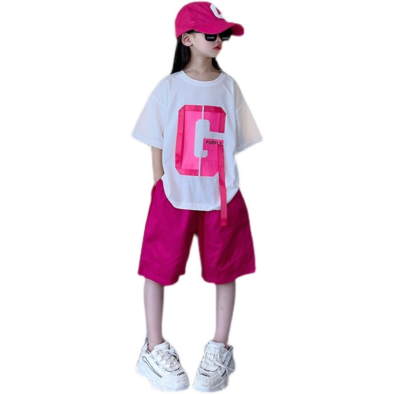 女童套装夏装2023新款儿童洋气短袖T恤中大童时髦网红短裤两件套,童装/婴儿装/亲子装,套装,淘宝优惠券,粉丝福利购,淘宝优惠卷