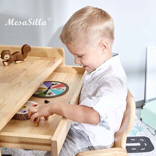 MesaSilla儿童宝宝实木幼儿园玩具吃饭可升降写字学习桌桌椅套装
