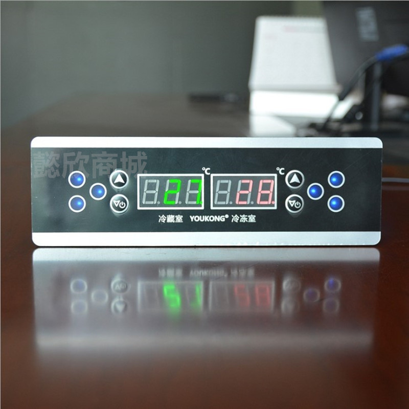 YK-748冰柜冷柜冷藏室冷冻室双温度控制器电子数显温控器温控仪表